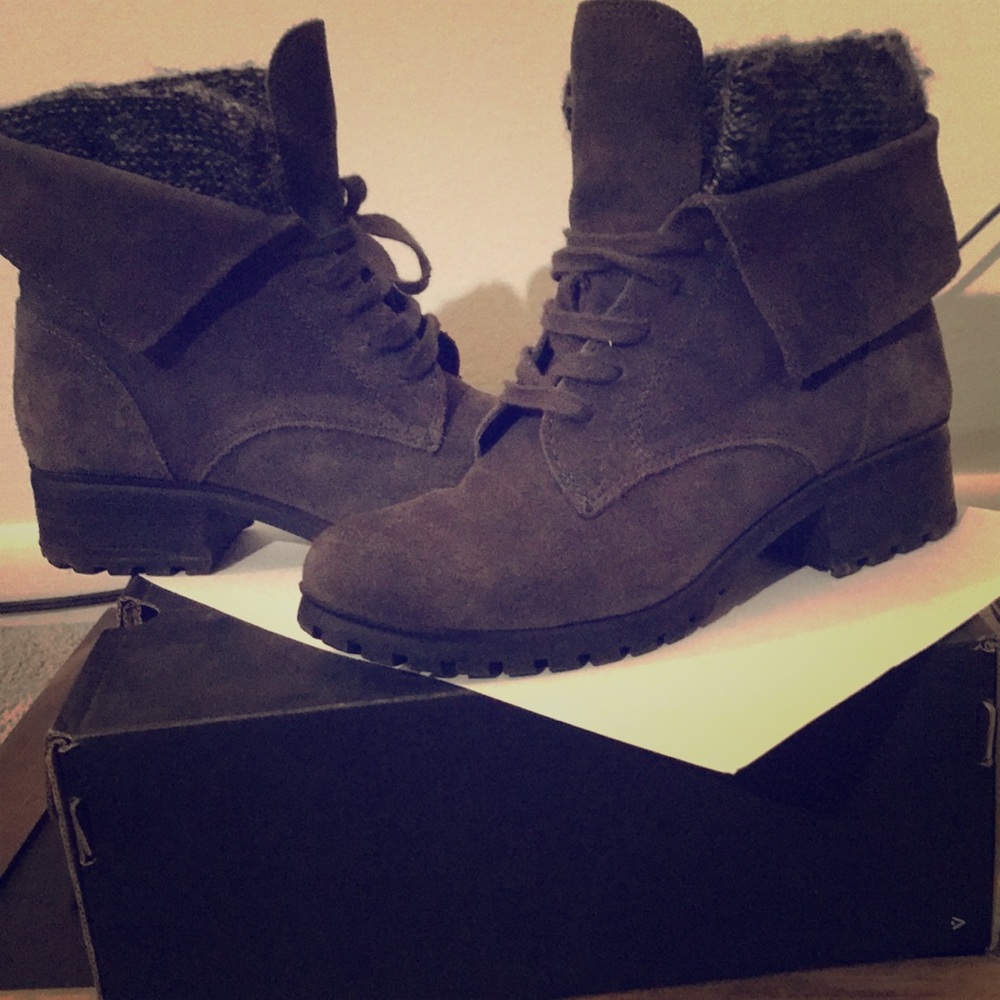 Lucky Brand boots. Two separate ways to wear them.